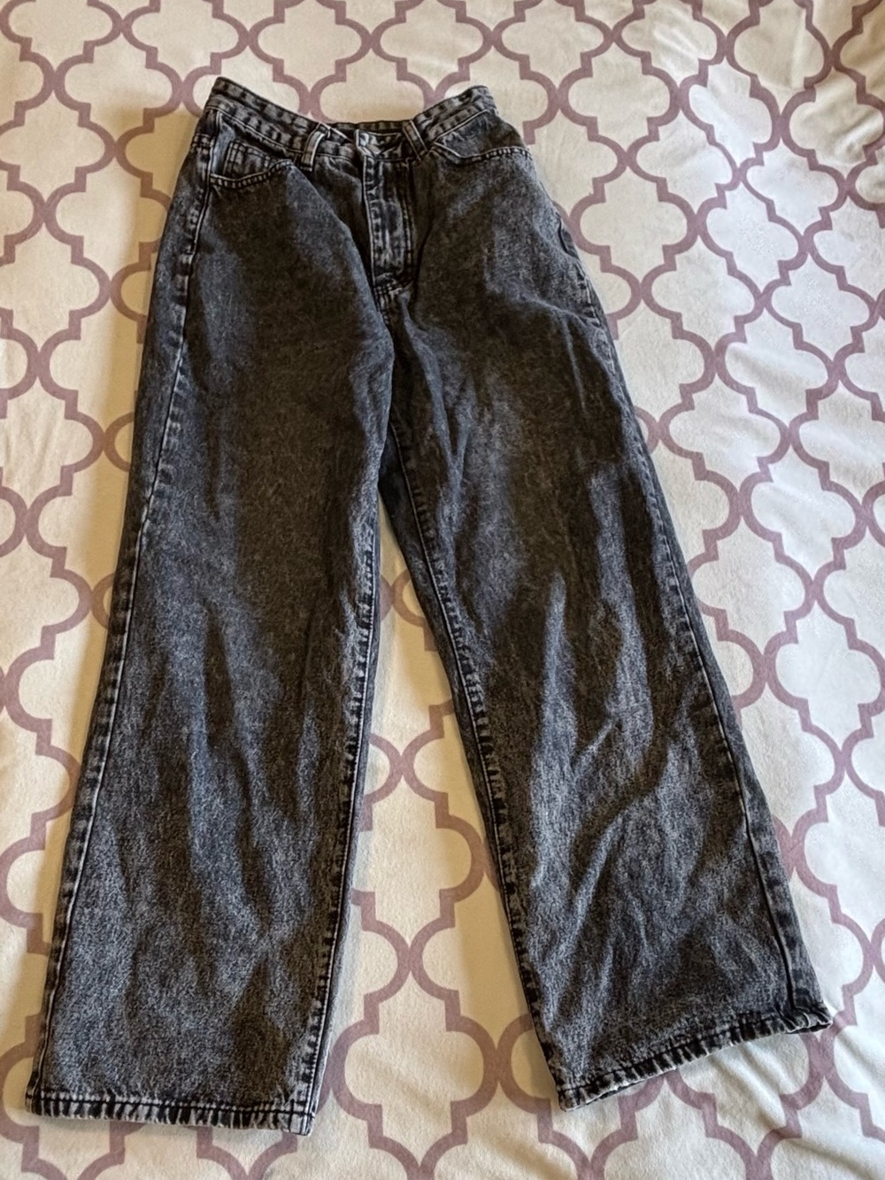 Tall Acid Wash Women’s Jeans Wide Leg